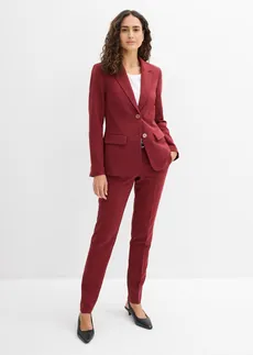Tailleur pantalon, Couleur: rouge rubis