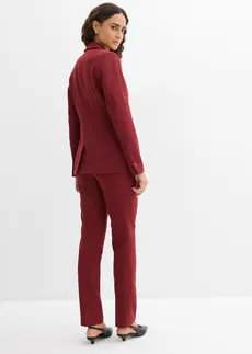 Tailleur pantalon, Couleur: rouge rubis