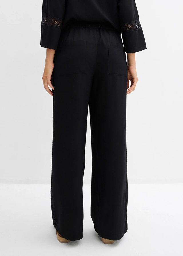 Wijde broek van soepele viscose • zwart • product-page.page-title-suffix