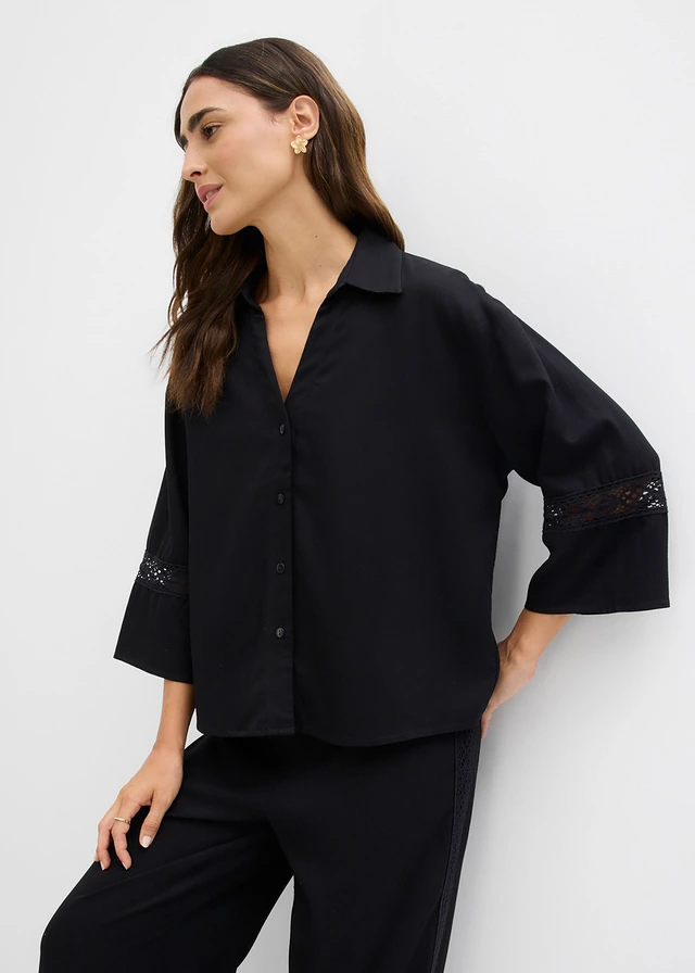 Blouse van soepele viscose • zwart • product-page.page-title-suffix