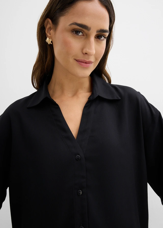 Chemisier fluide en viscose • noir • product-page.page-title-suffix