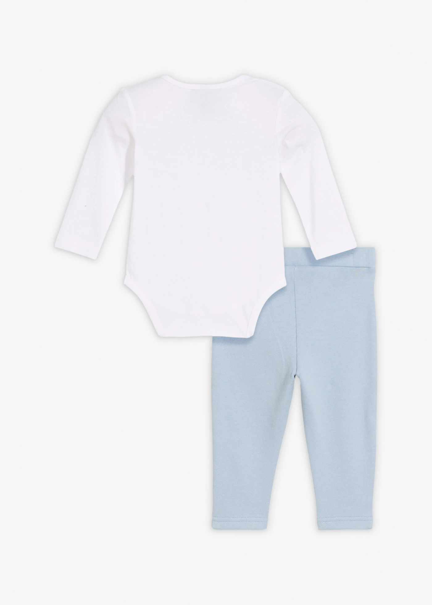 Romper en broekje van biologisch katoen (2-dlg. set) • wit+soft blauw • bonprix online shop