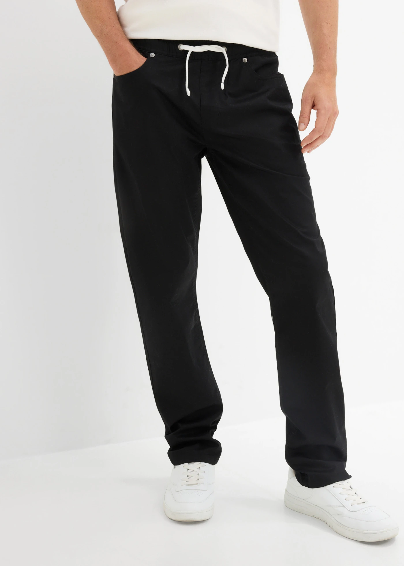 Regular fit stretch instapbroek, straight • donkerantraciet • bonprix online shop