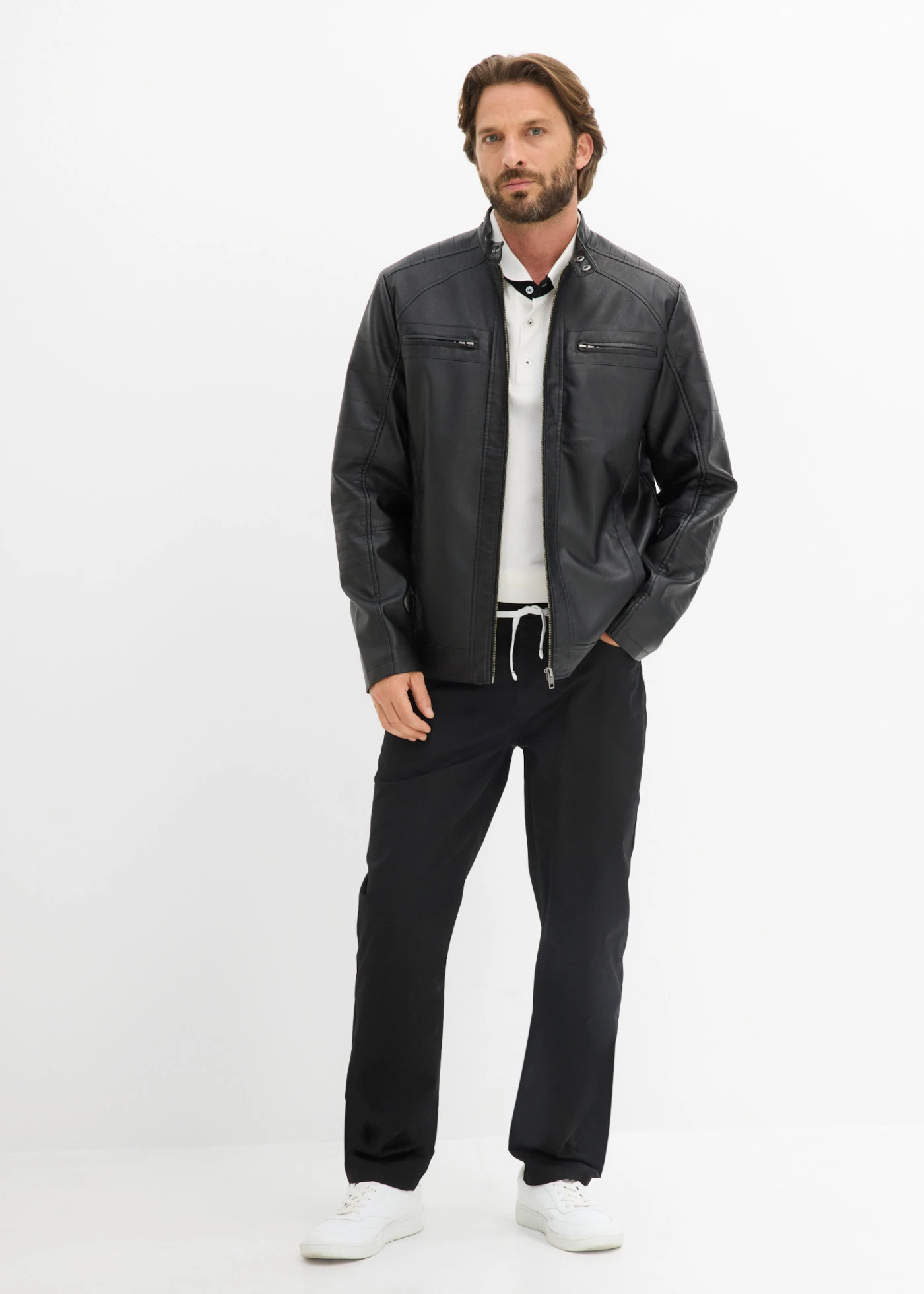 Pantalon jogger droit et extensible, regular • anthracite foncé • Boutique bonprix