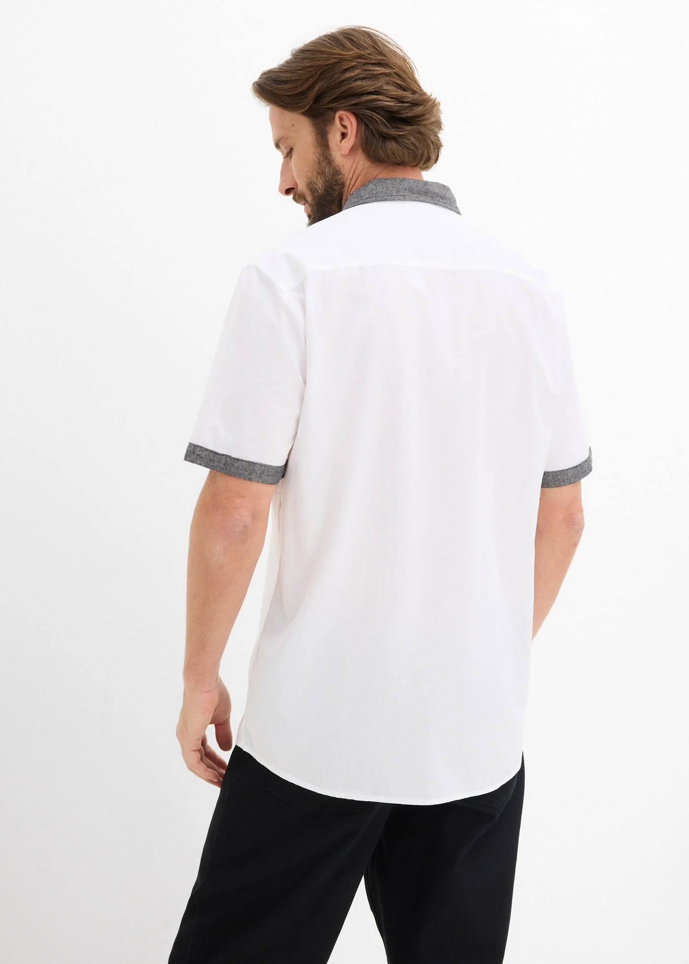 Chemise manches courtes style 2en1 • blanc • Boutique bonprix