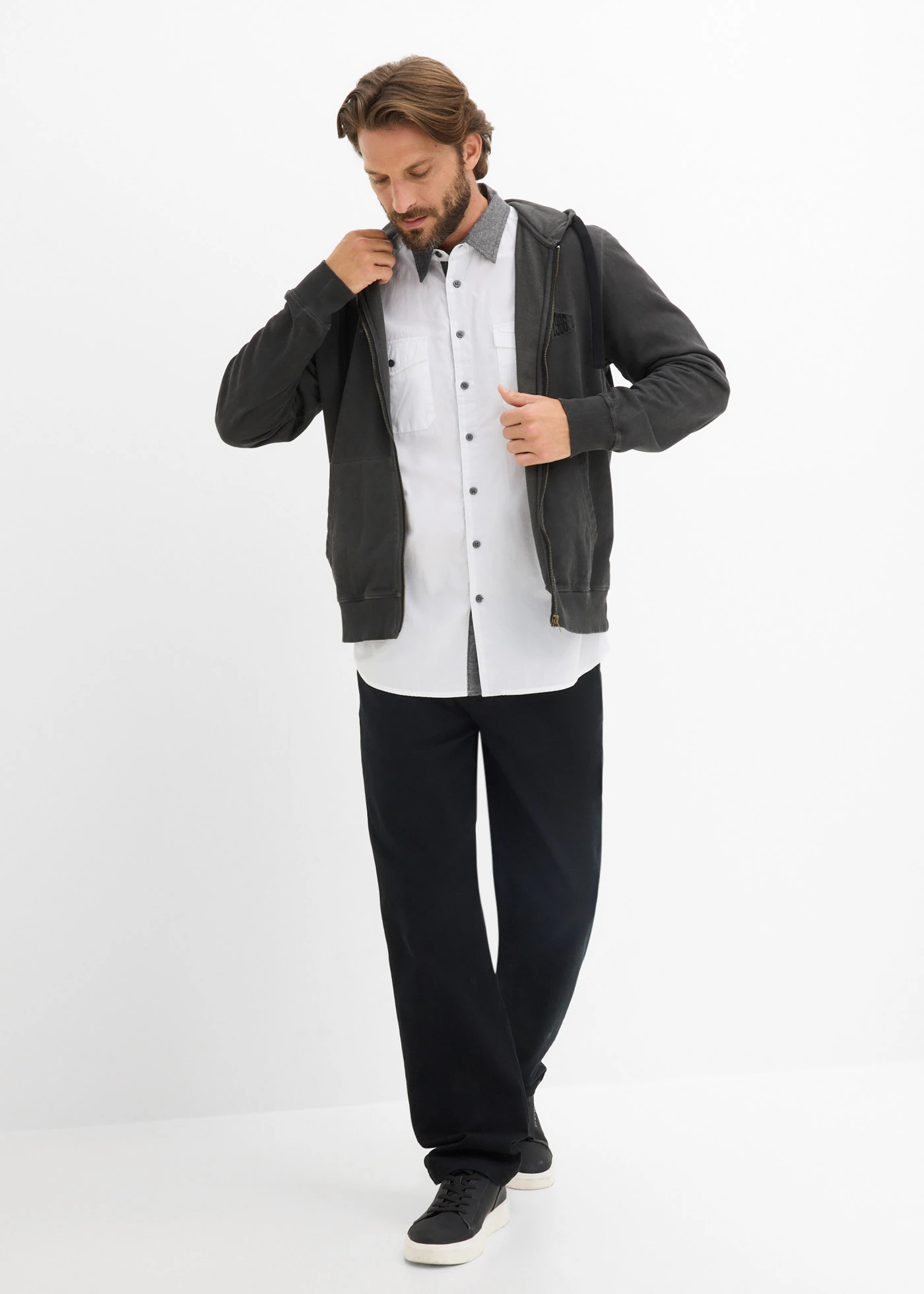 Chemise manches courtes style 2en1 • blanc • Boutique bonprix