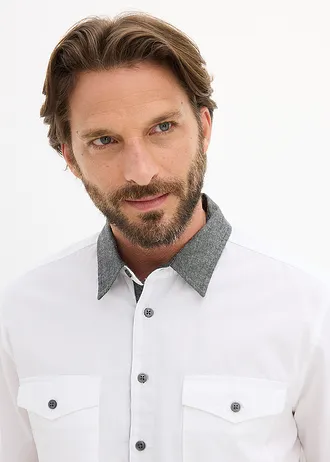 Chemise manches courtes style 2en1 • blanc • Boutique bonprix