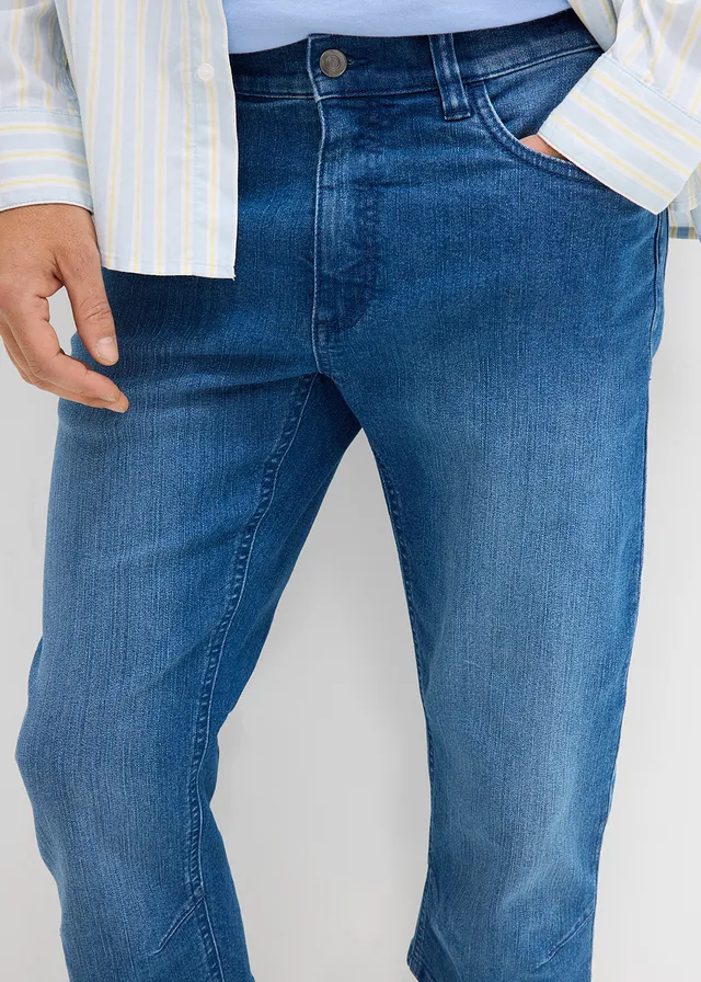 Jean 3/4 léger à taille élastiquée, regular • bleu denim • product-page.page-title-suffix