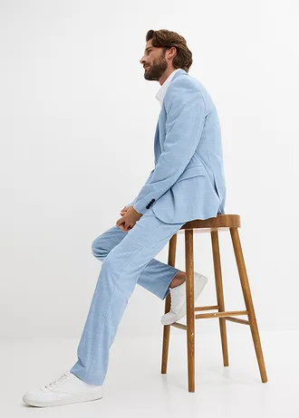 Costume 2 pièces en matière extensible et confortable, coupe moderne • bleu carreaux • Boutique bonprix