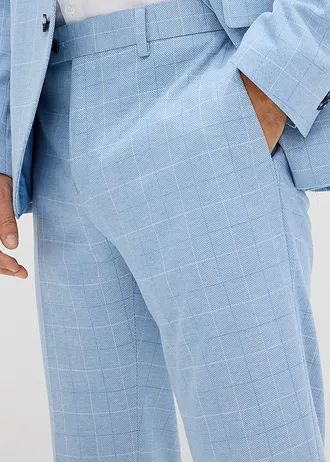 Oblek (2dílný) z pohodlného strečového materiálu, střih Modern Fit, barva: modrá kostkovaná