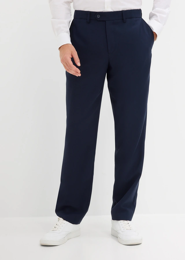 Mix & match pantalon, regular fit, Kleur: inktblauw