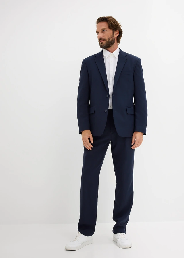 Mix & match pantalon, regular fit, Kleur: inktblauw