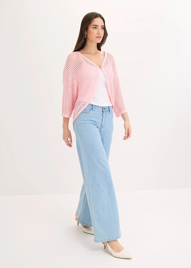 Ajour vest, Kleur: lichtroze
