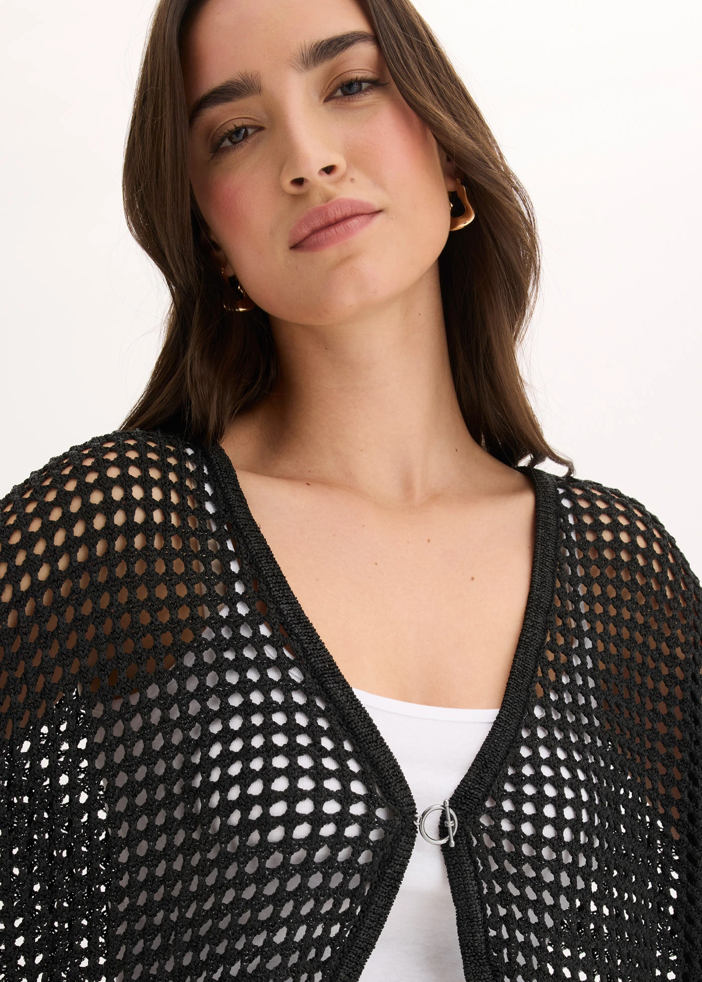 Ajour vest • zwart • bonprix online shop