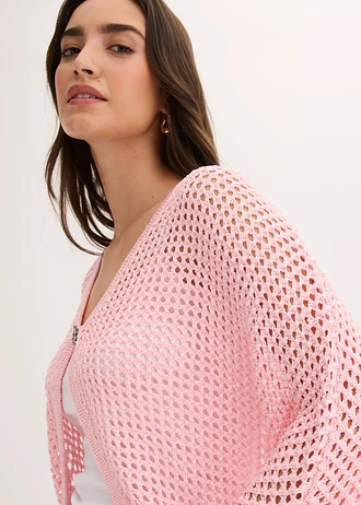 Ažúrový pletený sveter • svetloružová • obchod bonprix