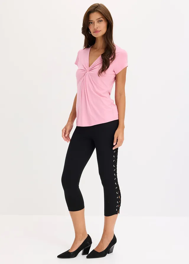 Legging corsaire avec laçage, Couleur: noir
