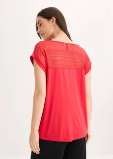 T-shirt doux en viscose extensible, Couleur: rouge