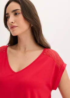 T-shirt doux en viscose extensible • rouge • Boutique bonprix