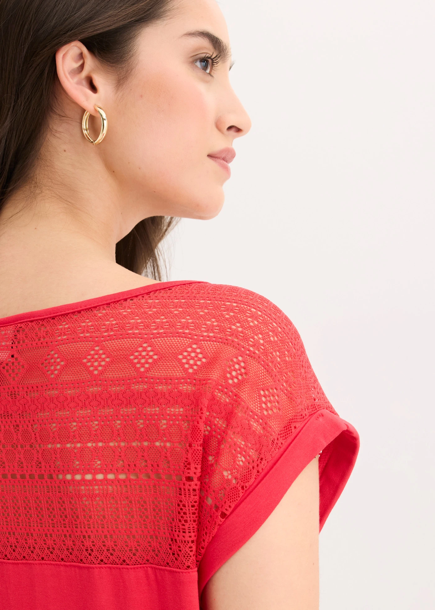 Shirt in een viscosemix • rood • bonprix online shop