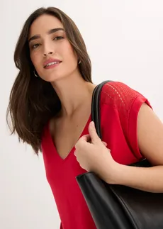 Shirt in een viscosemix • rood • bonprix online shop