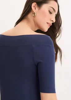 Carmen shirt van een viscose mix • donkerblauw • bonprix online shop