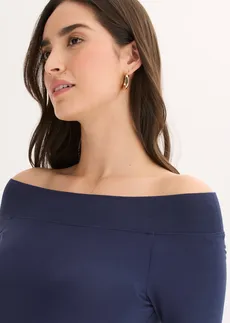 Bluză Carmen din amestec de viscoză • bleumarin • magazin bonprix