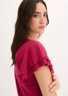T-shirt à manches fantaisie • magenta • Boutique bonprix