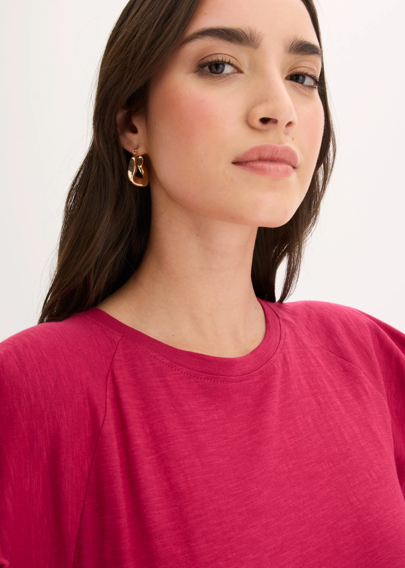 Shirt met opvallende mouwen • bessenrood • bonprix online shop