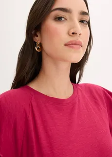 Shirt met opvallende mouwen • bessenrood • bonprix online shop