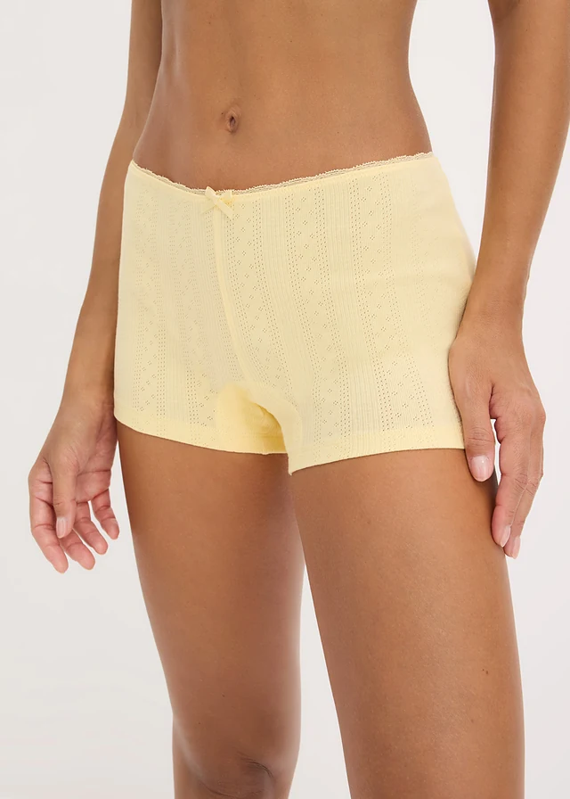 Strakke boxershorts van zacht katoen (set van 4) • pastelgeel+rookblauw • product-page.page-title-suffix