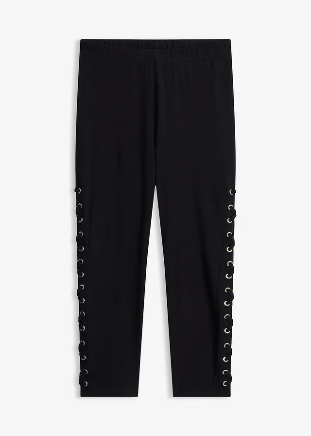 Legging corsaire avec laçage, Couleur: noir