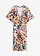 Midi jurk met twist-effect, Kleur: lichtsand met print