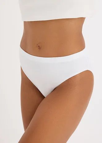 Slip met zachte katoen en hartenprint (set van 6) • wit+zwart • bonprix online shop