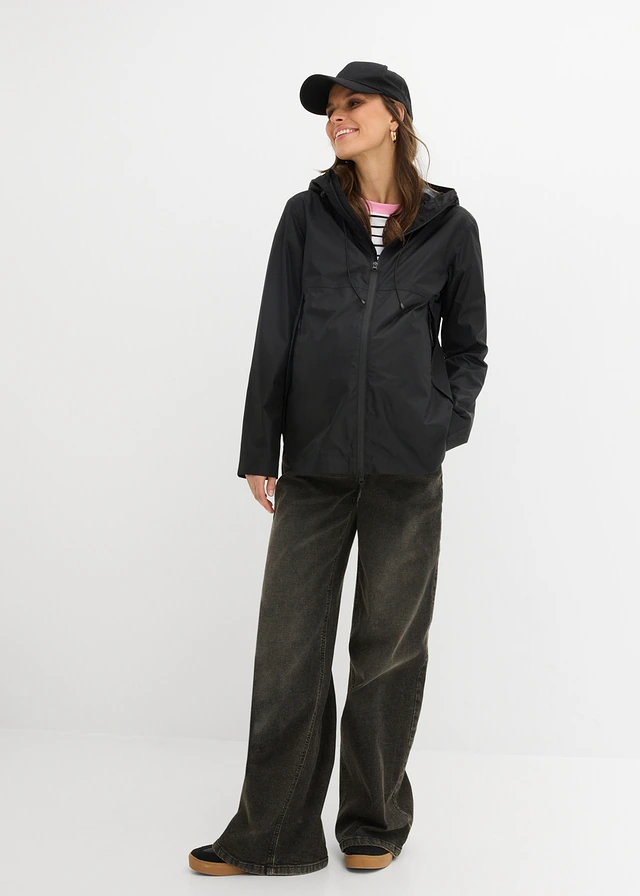 Veste de grossesse ultra-légère imperméable et coupe-vent, fonction portage • noir • product-page.page-title-suffix