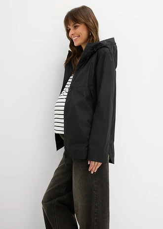 Ultra könnyed szél- és vízálló kismama kabát baba-betéttel • fekete • bonprix áruház