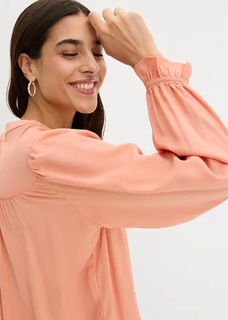 Prairieblouse van soepele viscose • soft apricot • bonprix online shop