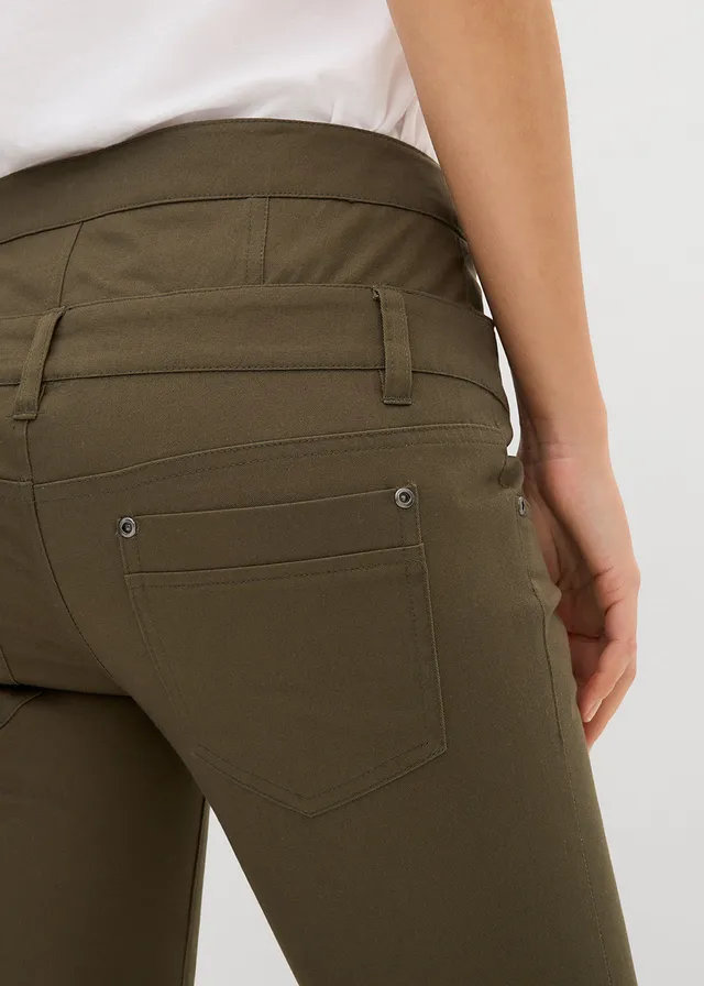 Stretch twill broek • donkerolijfgroen • product-page.page-title-suffix