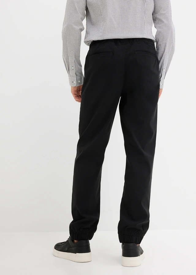 Relaxed fit joggingbroek, straight, Kleur: zwart
