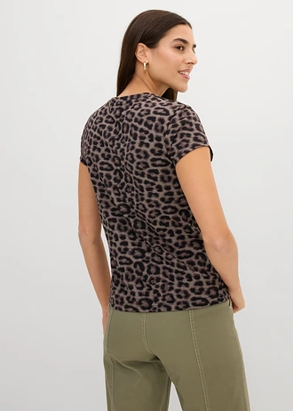 Shirt (set van 3), Kleur: wit+zwart+luipaardprint