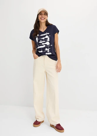 Bluză • bleumarin/alb • magazin bonprix