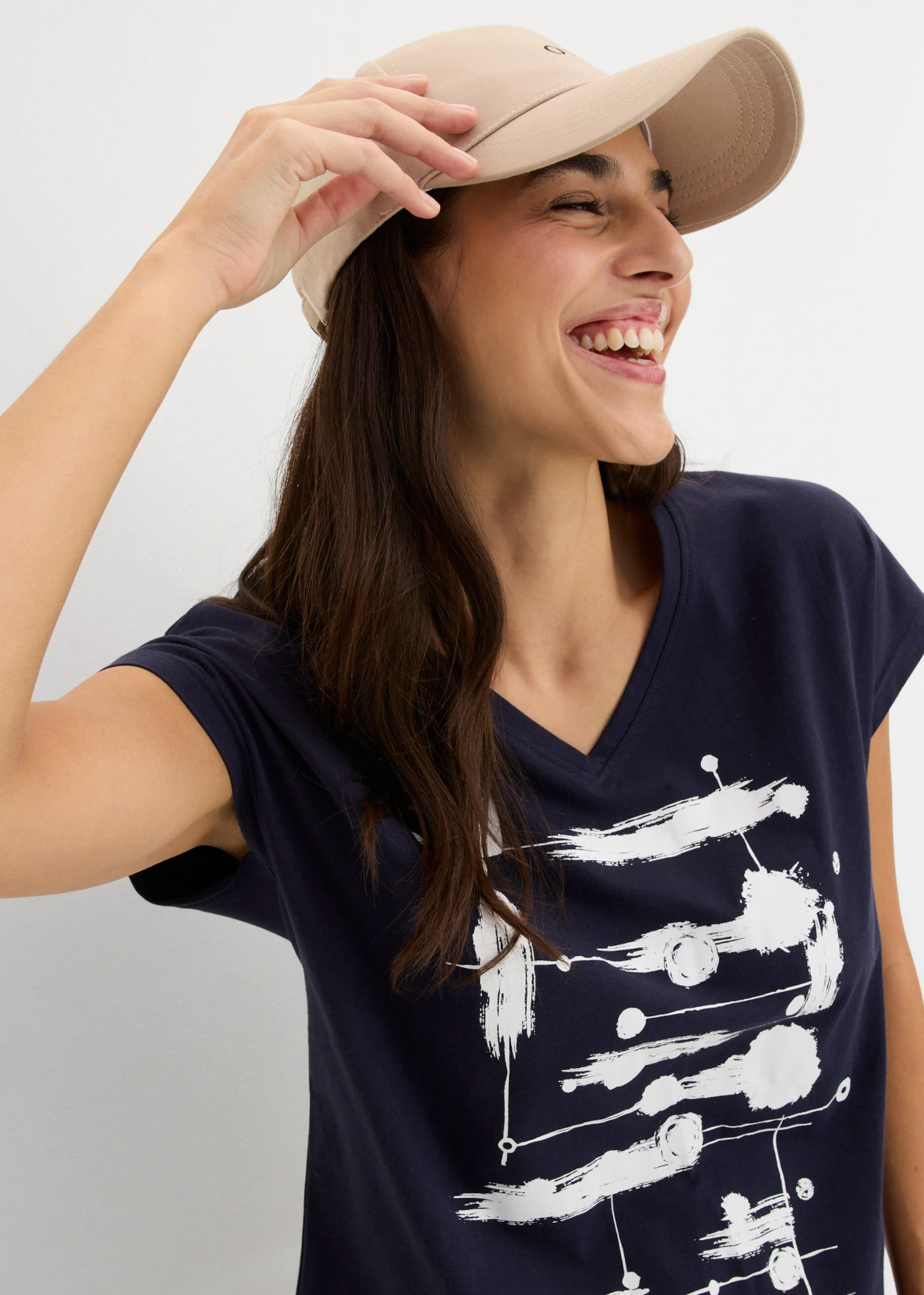 Shirt • donkerblauw/wit • bonprix online shop