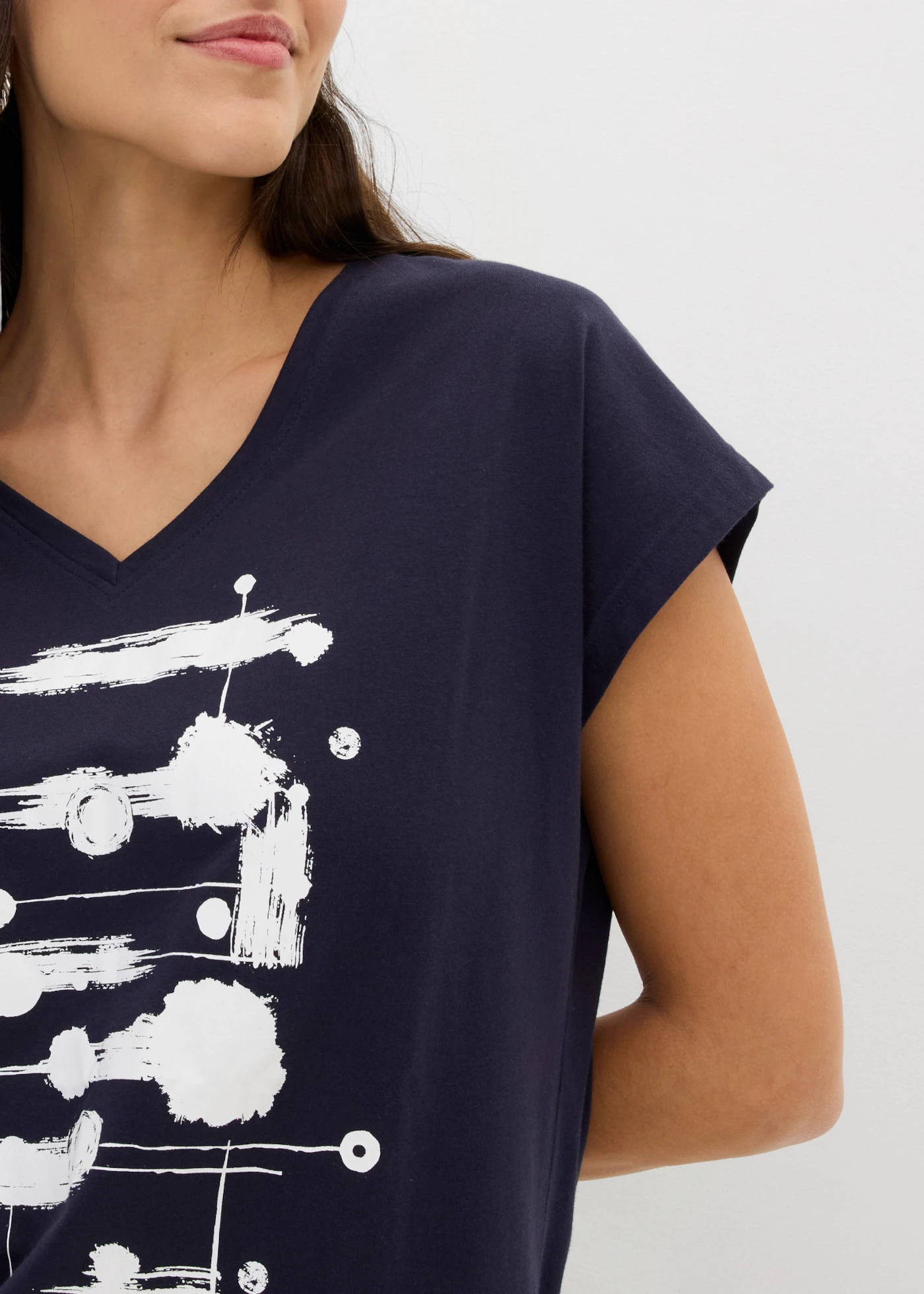 Shirt • donkerblauw/wit • bonprix online shop