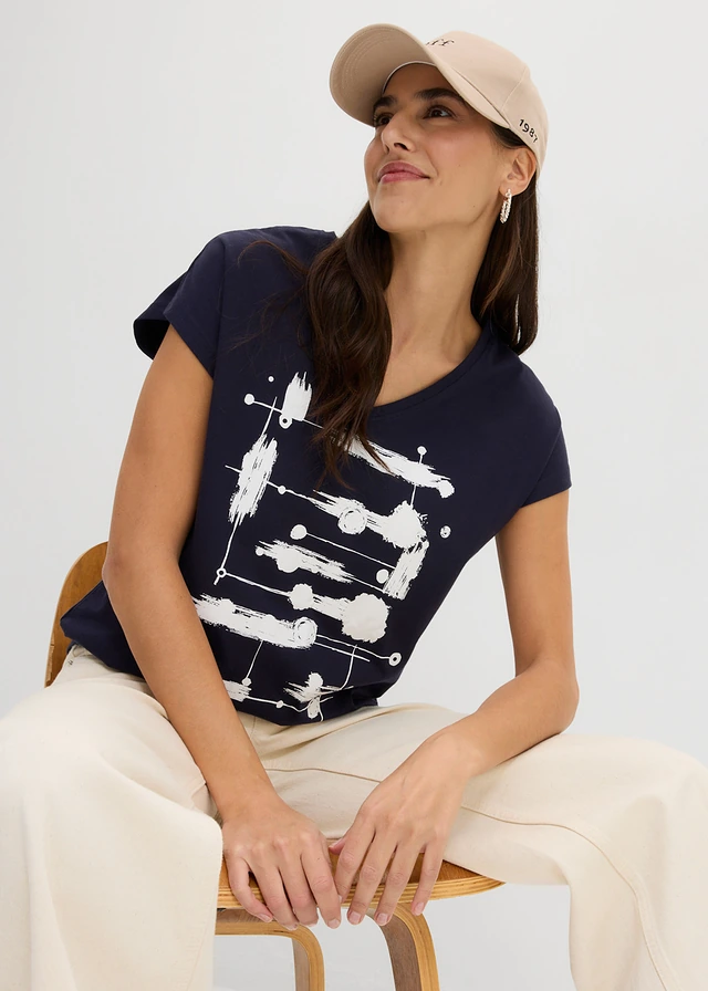 T-shirt • bleu foncé   blanc • product-page.page-title-suffix