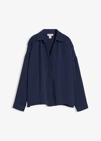 Blouse van licht crêpe