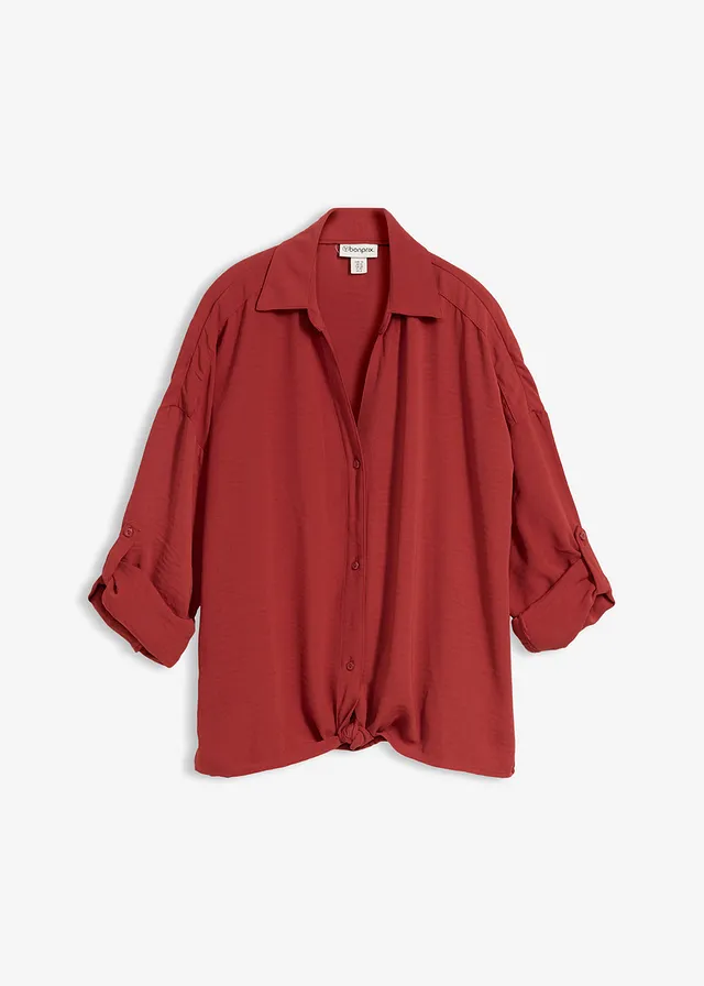 Blouse van licht crêpe • woestijnrood • bonprix online shop