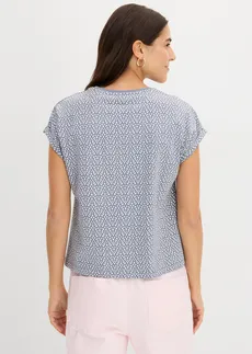 T-shirt (set van 2) • rookblauw met print+effen pastelgeel • bonprix online shop