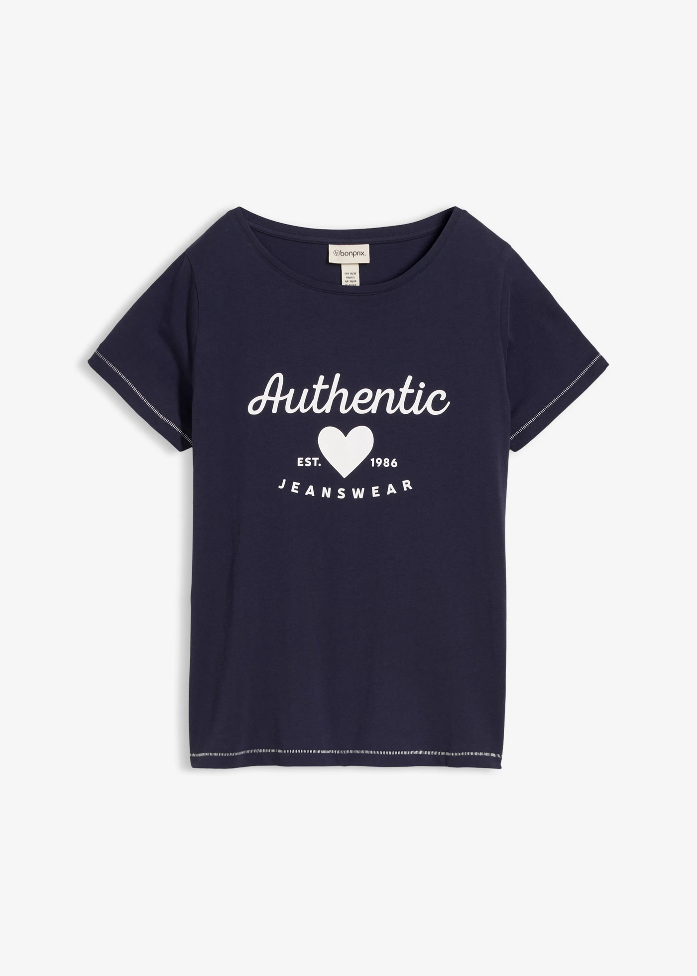 Tricou • bleumarin cu imprimeu • magazin bonprix