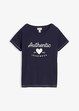 Tricou • bleumarin cu imprimeu • magazin bonprix