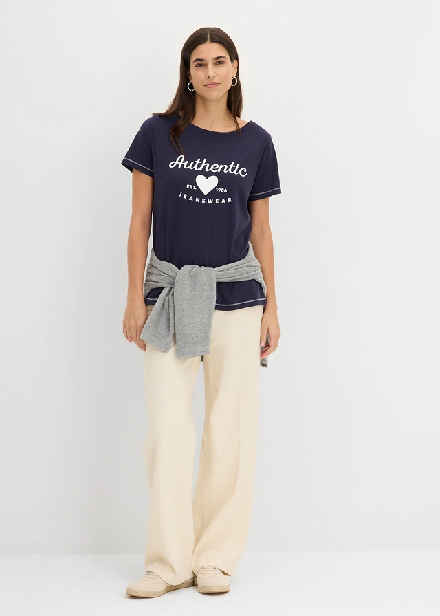 Tricou bleumarin cu imprimeu