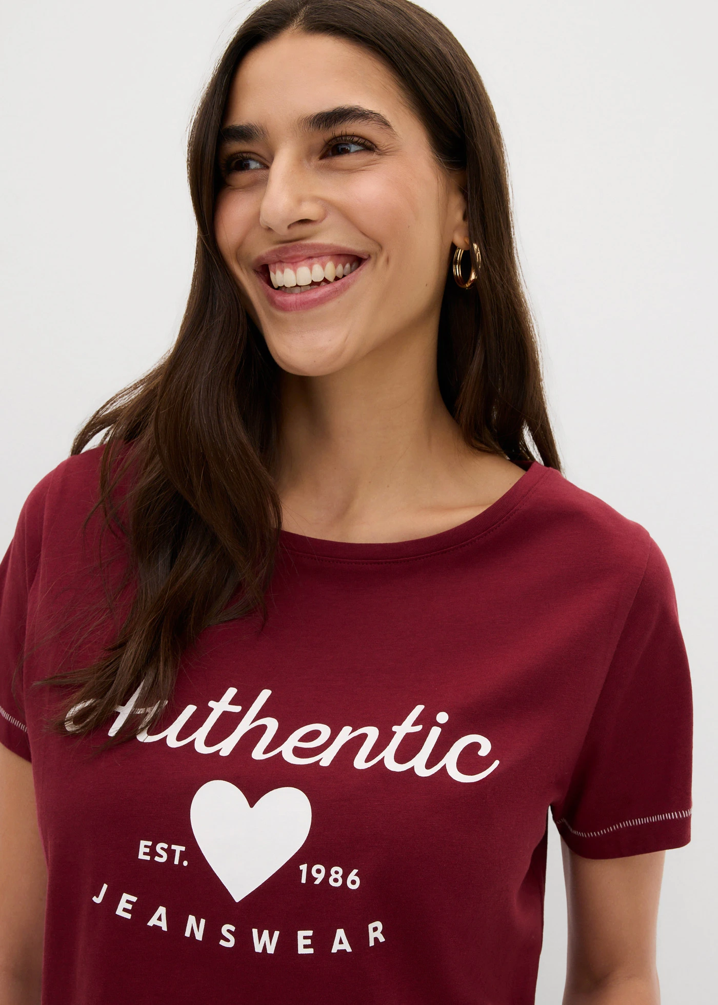 T-shirt • czerwony klonowy z nadrukiem • sklep bonprix